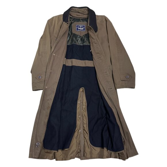 BUGATTI Vintage 90s Luxury Designer Business Casual Trench Coat Mens Large - Picture 4 of 10